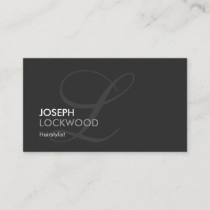 Hairstylist - Modern Swash Monogram Business Card