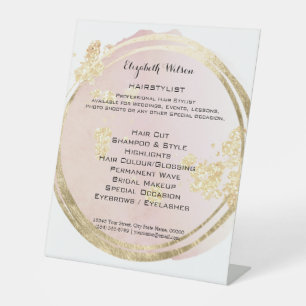 hairstylist pedestal sign