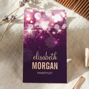Hairstylist - Pink Glitter Sparkles Business Card