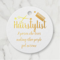 Hairstylist Quote Funny Hairdresser Stars Gold 