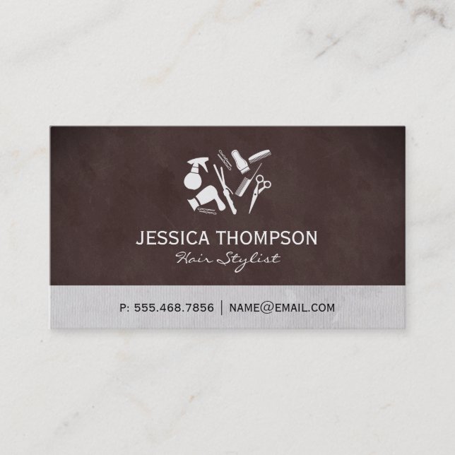 Hairstylist Salon Professional Business Card (Front)
