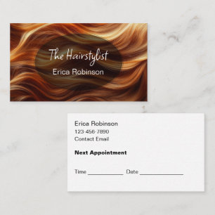Hairstylist Trendy Appointment Business Cards