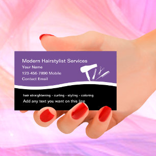 Hairstyliste moderne Nouveaux Cartes de visite