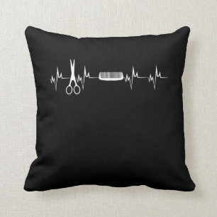 Hairstylists Heartbeat Love Hairdresser Throw Pillow