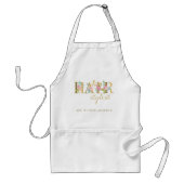 Hairstylist's name and typography logo hair salon standard apron (Front)