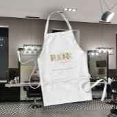 Hairstylist's name and typography logo hair salon standard apron