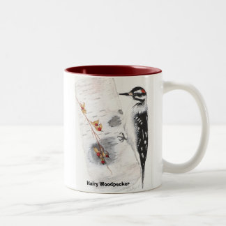 hairy woodpecker, Hairy Woodpecker Two-Tone Coffee Mug