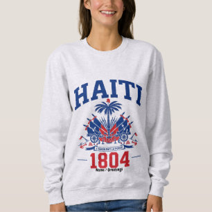 Haiti 1804 Patriotic Vintage Flag Graphic Heritage Sweatshirt
