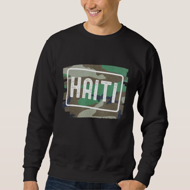Haiti  Camouflage Sweatshirt (Front)