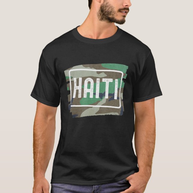 Haiti  Camouflage T-Shirt (Front)