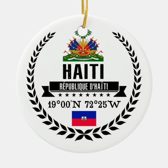 Haiti Ceramic Ornament (Front)