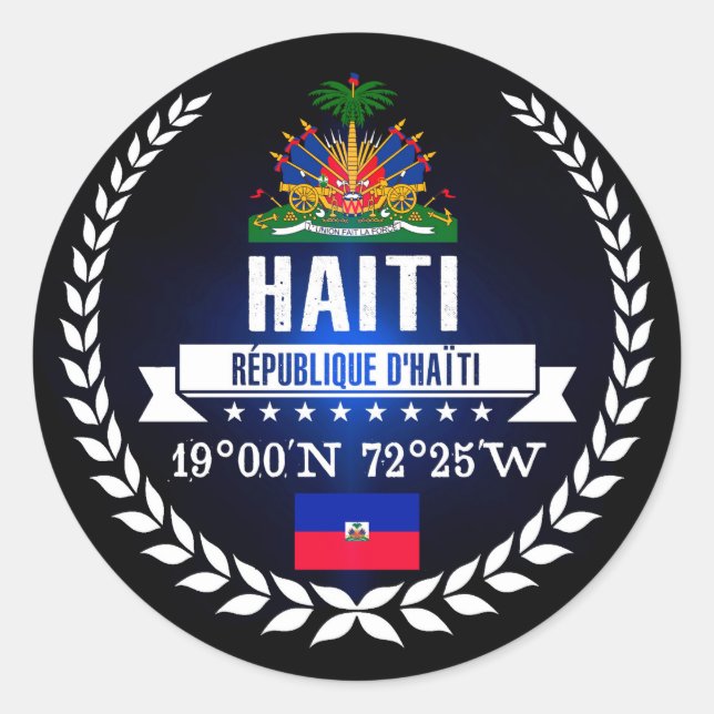 Haiti Classic Round Sticker (Front)