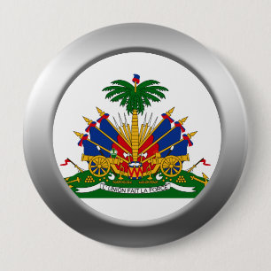 Haiti Coat of Arms 4 Inch Round Button