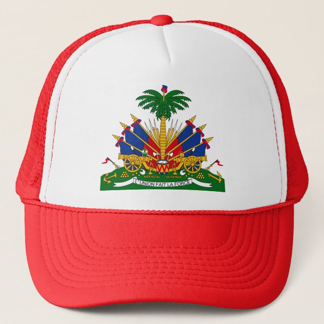 Haiti Coat of Arms detail Trucker Hat (Front)