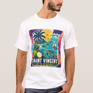 Haiti Contemporary Caribbean Collage T-Shirt
