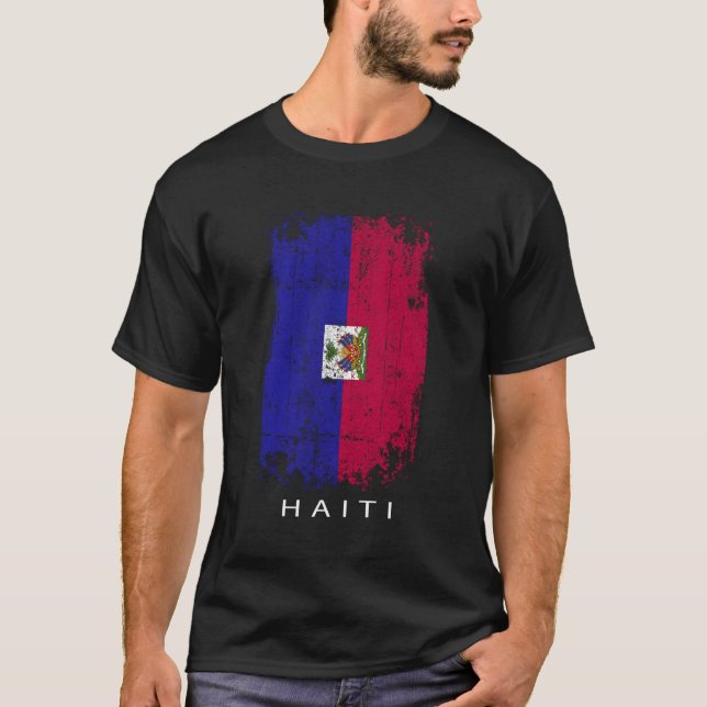 Haiti Country Flag Haiti T-Shirt (Front)
