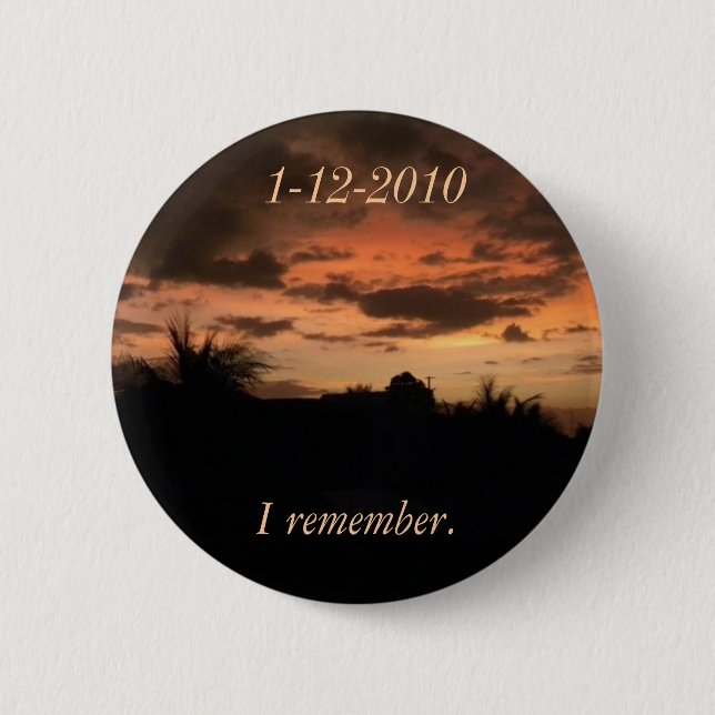 Haiti Earthquake 2 Inch Round Button (Front)