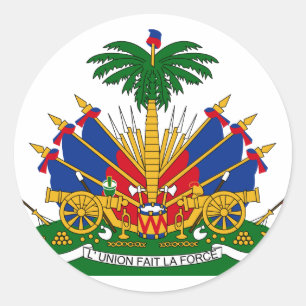 haiti emblem classic round sticker