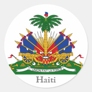 haiti emblem classic round sticker