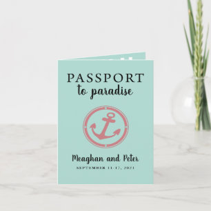 Haïti Faire-part de mariage de passeport de croisi