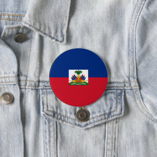 Haiti flag 3 inch round button