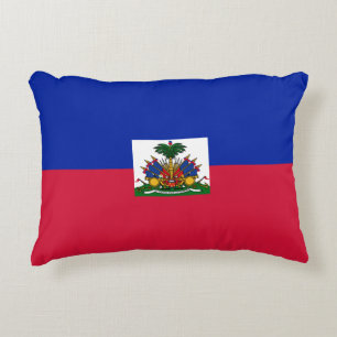 Haiti Flag Accent Pillow