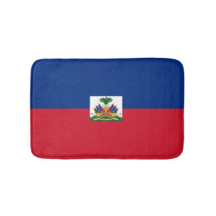 Haiti flag bath mat
