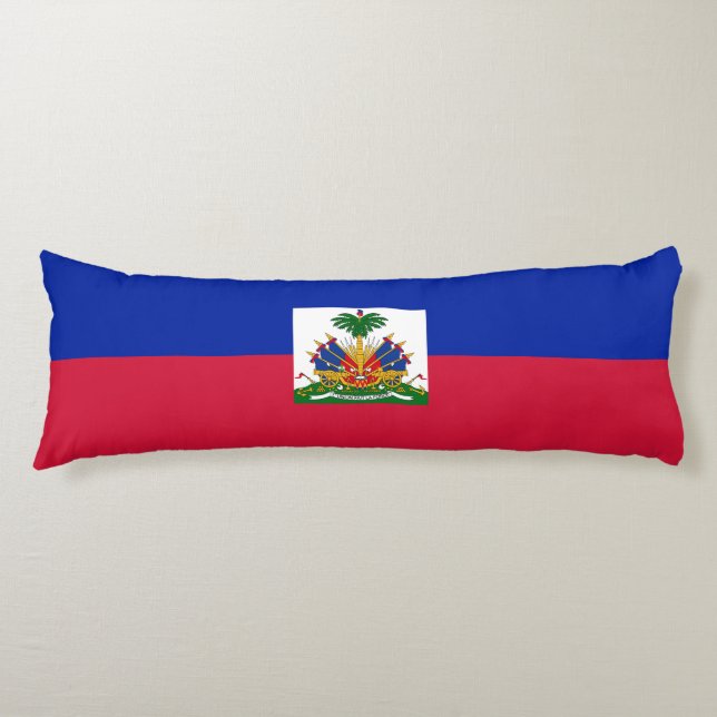 Haiti Flag Body Pillow (Front)
