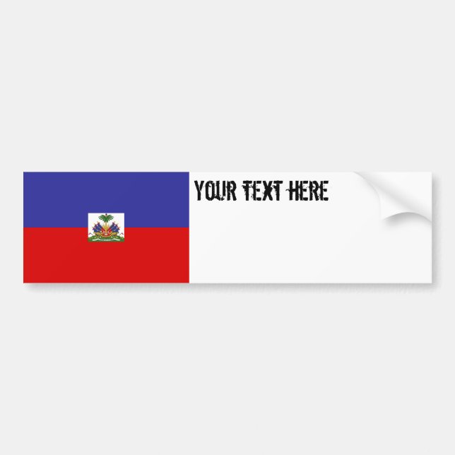 Haiti Flag Bumper Sticker (Front)