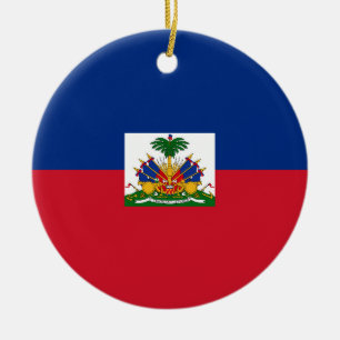 Haiti flag ceramic ornament