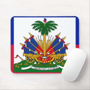 Haiti Flag Coat of Arms Mouse Pad