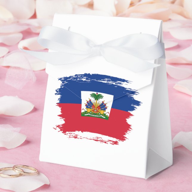 Haiti flag favor box (Wedding)