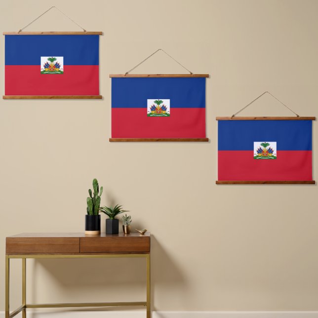 Haiti flag hanging tapestry (Asymmetrical)
