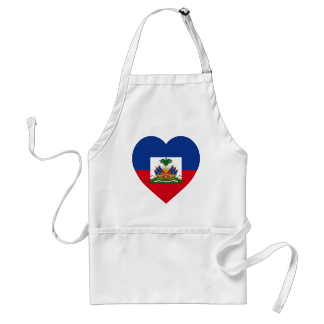 Haiti Flag Heart Standard Apron (Front)