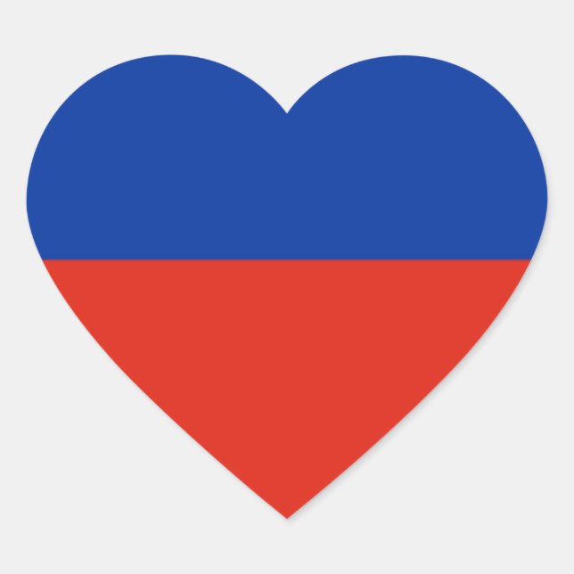 Haiti Flag Heart Sticker (Front)