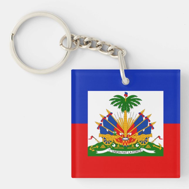 Haiti Flag  Keychain (Front)