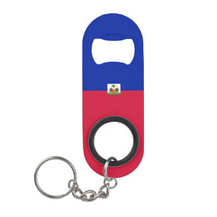 Haiti flag keychain bottle opener