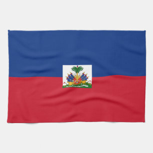 Haiti flag kitchen towel