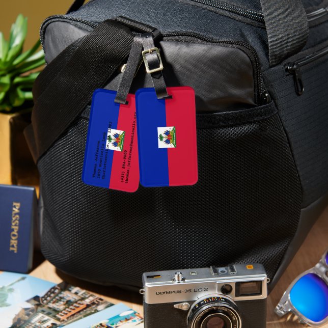 Haiti flag luggage tag (Front & Back)