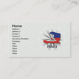 Haiti Flag Map 2.0 Business Card