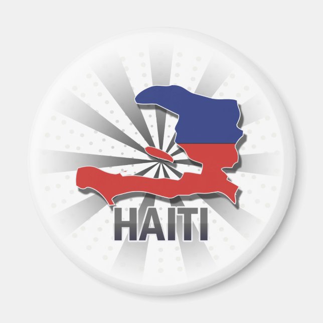 Haiti Flag Map 2.0 Magnet (Front)
