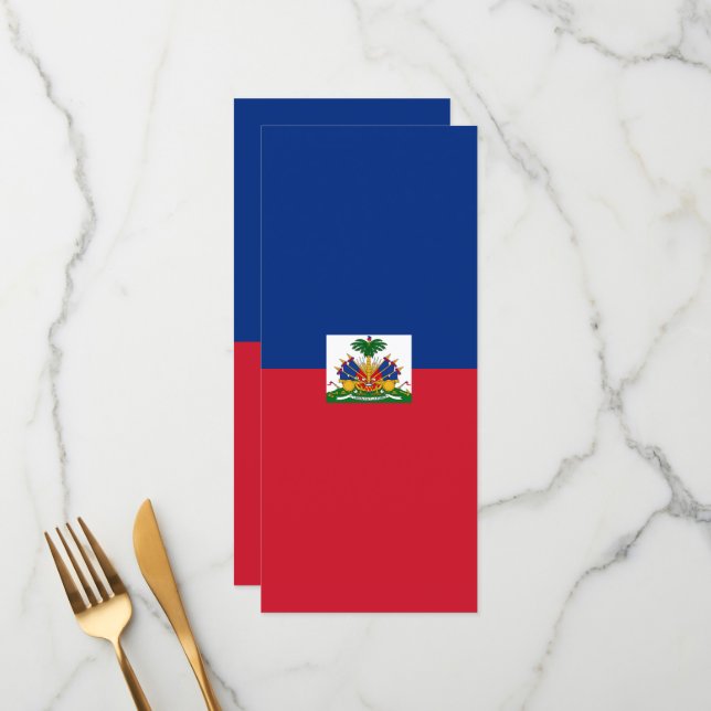 Haiti flag menu (Front/Back In Situ)