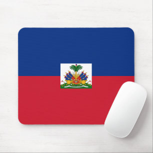 Haiti flag mouse pad