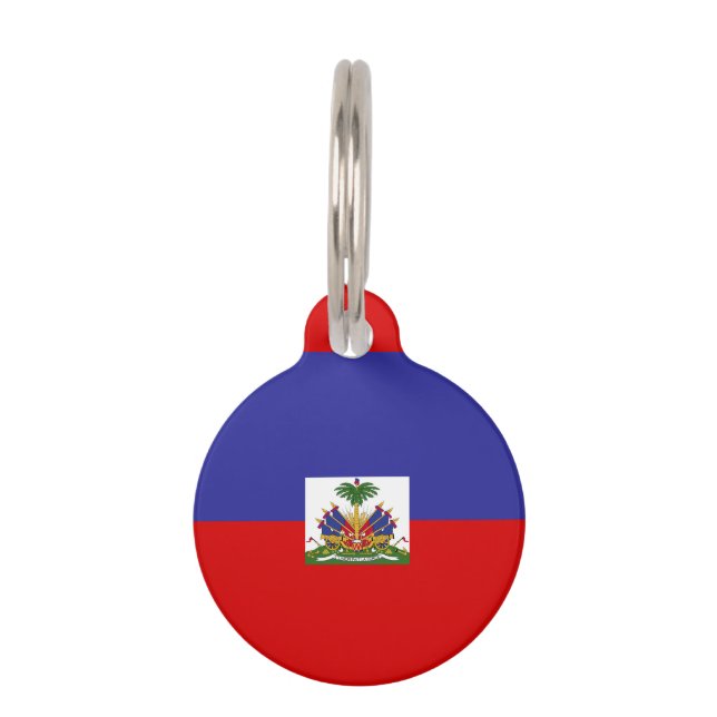 Haiti Flag Pet Tag (Back)