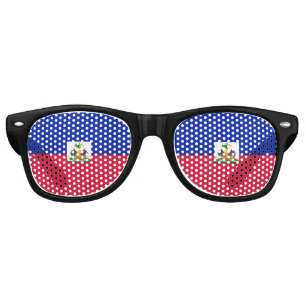 Haiti flag  retro sunglasses