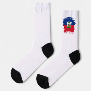 Haiti flag socks