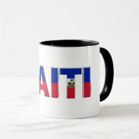 Haiti Flag Text | Caribbean Pride Design