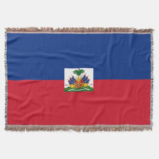 Haiti flag throw blanket (Front)