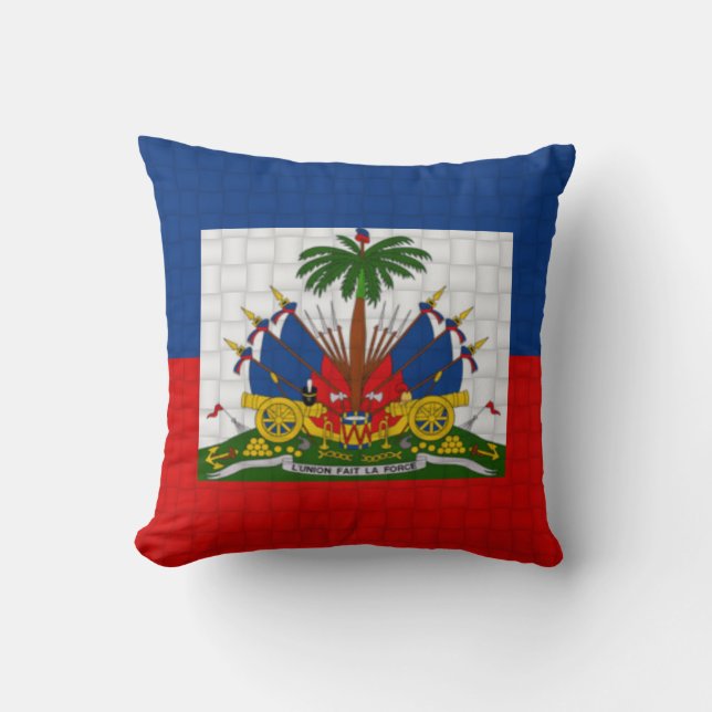 Haiti flag throw pillow (Front)