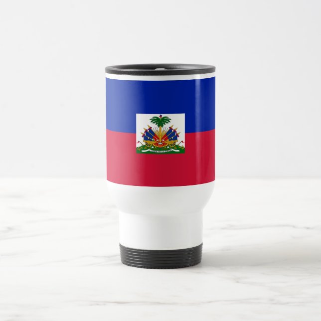 Haiti Flag Travel Mug (Center)